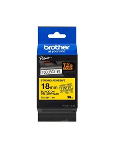 Brother TZe S641 - Noir sur jaune - 18mm