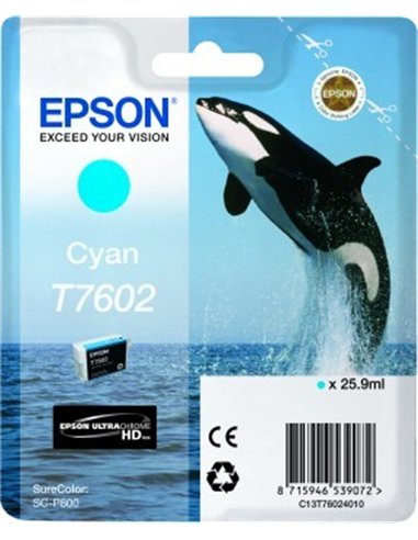 Epson T7602 - Orque - Cyan -Cartouche d'encre Epson