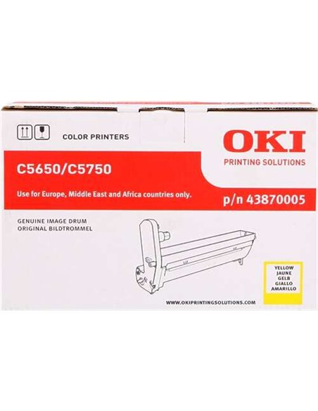 OKI C5650/C5750 - Jaune - Tambour - 43870005 (Tambour)
