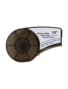 Brady M21-500-499-TB Ruban d'étiquettes générique en nylon – Texte – Noir sur fond blanc – Largeur 12,7 mm x 4,9 mètres – 500 ét