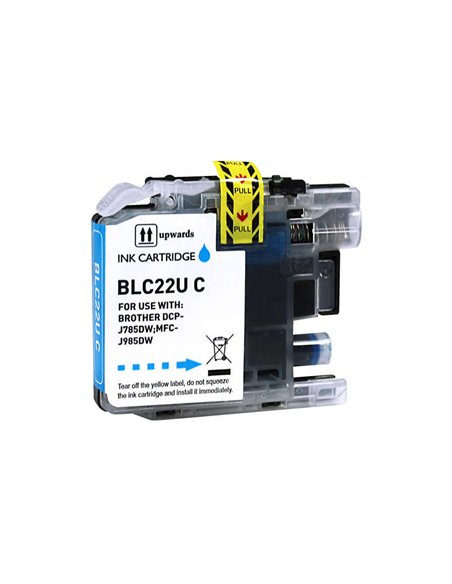 Brother LC22U - Cyan - Compatible - Remplace LC22UCBP