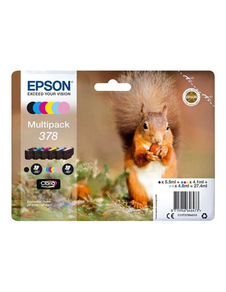 Epson 378 - Paquet de 6 - C13T37884010