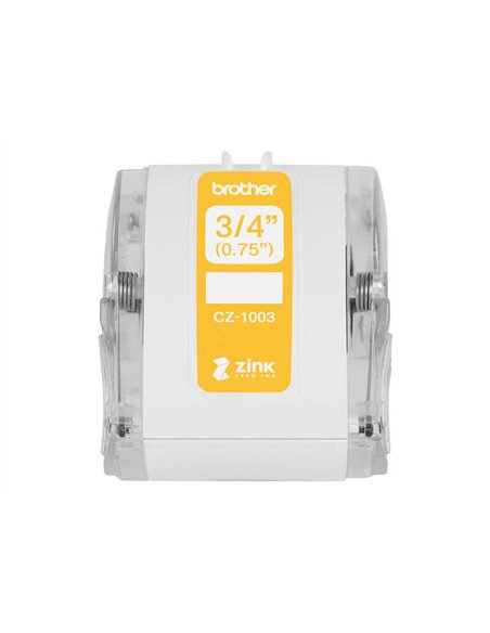Rouleau d'étiquettes Brother CZ1003 au format personnalisé - Largeur 19 mm x 5 mètres - Zéro encre