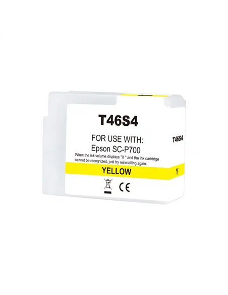 Epson T46S4 - Jaune pigmenté - Compatible - Remplace C13T46S400