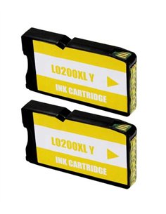 Lexmark 200XL - Jaune - Pack 2 - Compatible - Remplace 14L0200