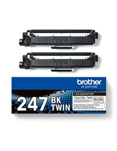 Brother TN247 - Noir - Pack de 2 Cartouches Toner - TN247BKTWIN