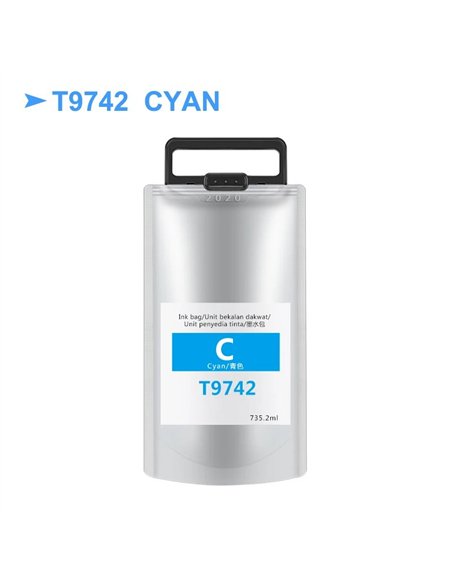 Epson T9742 - Cyan Pigmenté - Compatible - Remplace C13T974200
