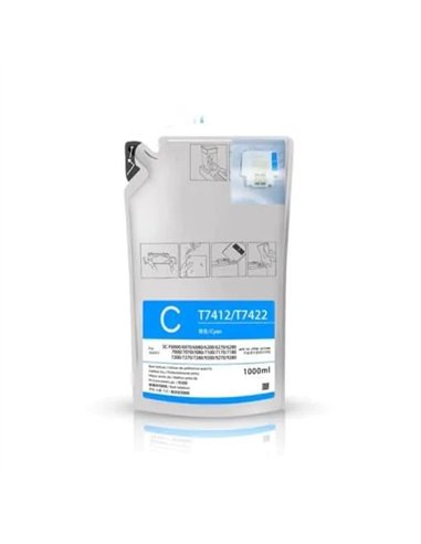 Compatible Epson T7412 - Encre Sublimation - C13T741200 - Cyan