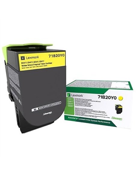 Lexmark X317 - Jaune - Cartouche de Toner Lexmark LCCP, LRP