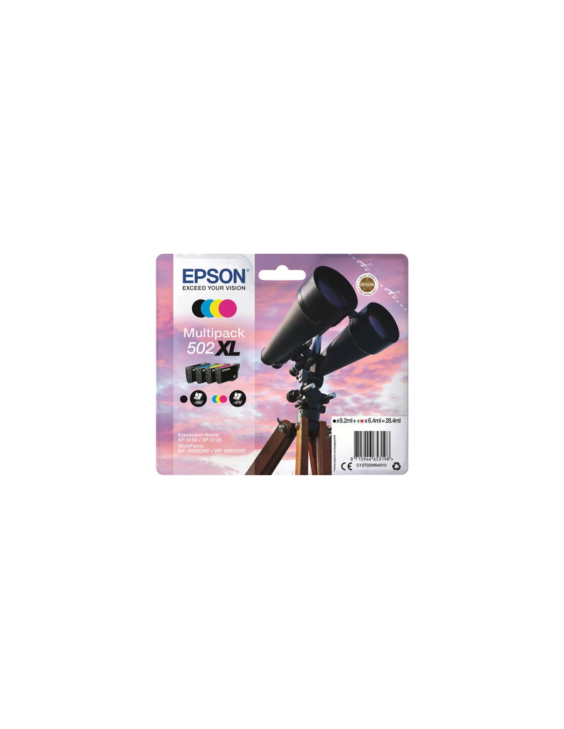 Epson T0502 XL - Jumelles - MultiPack de 4 Cartouches d'encre Epson