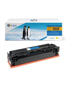Cartouche de toner générique jaune G&G HP CF542X/CF542A/CF402X/CF402A - Remplace 203X/203A/201X/201A