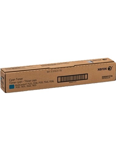 Xerox WorkCentre 7525/7535/7545/7830 Cyan Cartouche de Toner - 006R01516