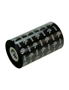 Zebra ZipShip 2300 Lot de 12 rubans de transfert thermique Noir - Rubans de cire - Diamètre 12.7mm