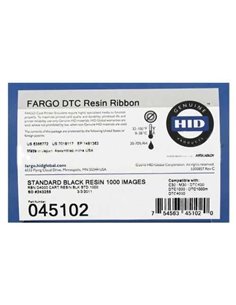 Fargo HID DTC1000 DTC1250 Ruban de transfert thermique Noir 1.000p + Rodillo de Nettoyage - 045102