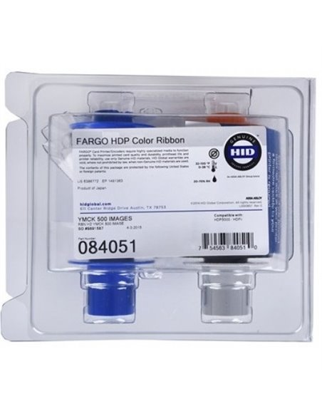 Fargo HID HDP5000 Ruban de transfert thermique Couleur 500p - 084051