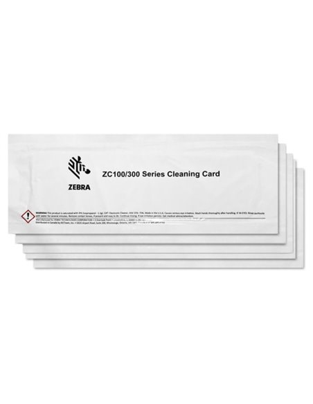Zebra Pack de 5 Tarjetas de Nettoyage para ZC100 ZC300