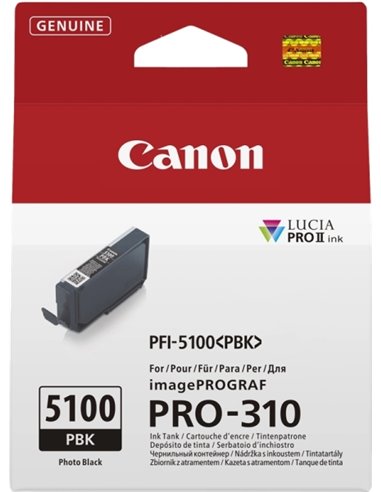 Canon PFI5100 Noir Photo Cartouche d'encre - PFI5100PBK/6952C001