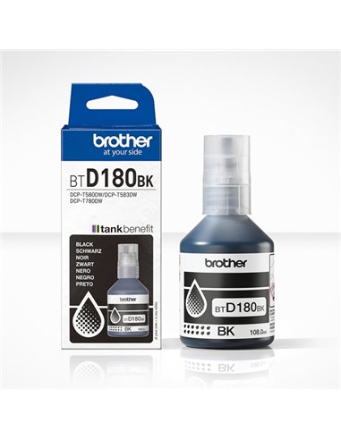 Brother BTD180BK Noir Bouteille d'encre - BTD180BK