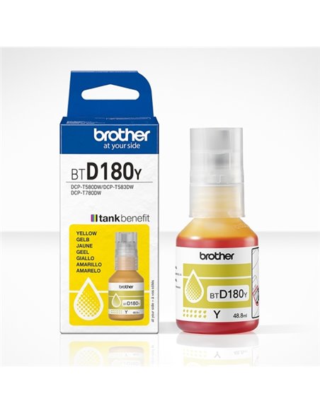 Brother BTD180Y Jaune Bouteille d'encre - BTD180Y