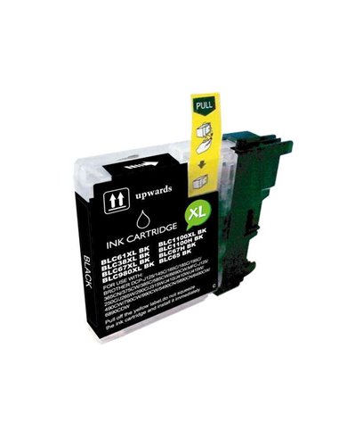 BULK - Brother LC980XL/LC1100XL/LC985XL Noir Cartouche d'encre Compatible - LC980BK/LC1100BK/LC985BK