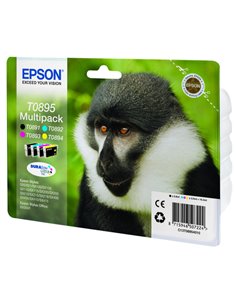 Epson T0895 Pack de 4 Cartouches d'encre - C13T08954010