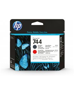 HP F9J88A Noir Mat y Rouge Tête de Impresion - 744
