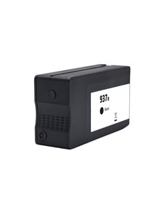 Compatible HP 937e XL Noir Cartouche d'encre Pigmenté - 4S6W9NE/4S6W5NE (Puce renforcée contre les mises à jour)