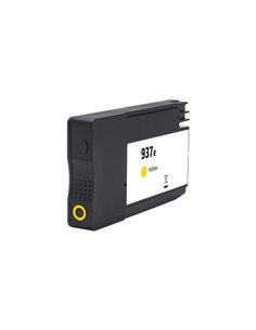 Compatible HP 937e XL Jaune Cartouche d'encre Pigmenté - 4S6W8NE/4S6W4NE (Puce renforcée contre les mises à jour)