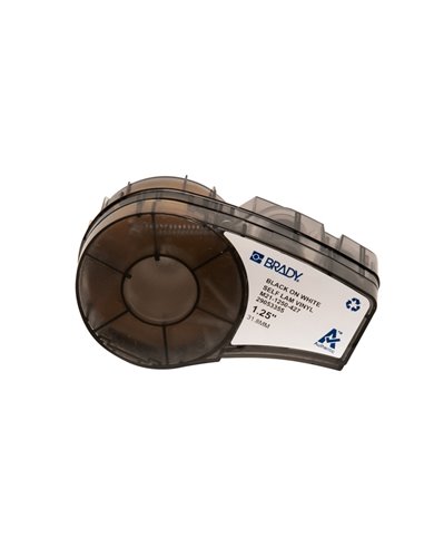 Brady M21-1250-427 Ruban de Etiquetas Vinilo Autolaminable - Texte Noir sur fond Blanc - largeur 31