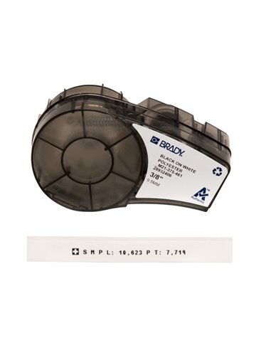 Brady M21-375-461-AW Ruban de Etiquetas Poliester - Texte Noir sur fond Blanc - largeur 9.53mm x 6