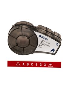 Brady M21-375-595-RD Ruban de Etiquetas Vinilo - Texte Blanc sur fond Rouge - largeur 9.53mm x 6