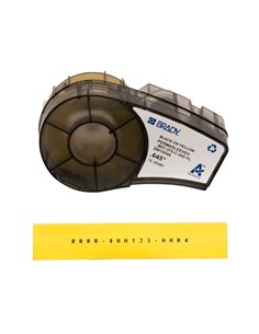 Brady M21-375-C-342-YL Ruban de Etiquetas Termocontractiles PermaSleeve - Texte Noir sur fond Jaune - largeur 16