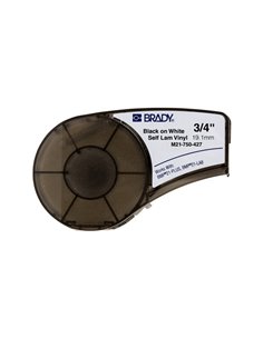 Brady M21-750-427 Ruban de Etiquetas de Vinilo - Texte Noir sur fond Blanc - largeur 19