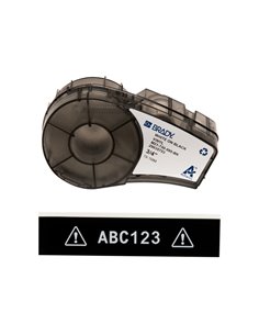 Brady M21-750-595-BK Ruban de Etiquetas Vinilo - Texte Blanc sur fond Noir - largeur 19