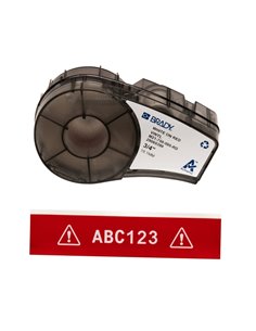 Brady M21-750-595-RD Ruban de Etiquetas Vinilo - Texte Blanc sur fond Rouge - largeur 19