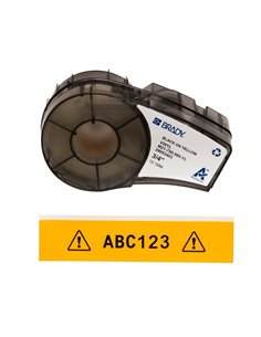 Brady M21-750-595-YL Ruban de Etiquetas Vinilo - Texte Noir sur fond Jaune - largeur 19