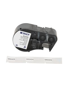 Brady M4-124-461 Ruban de Etiquetas Poliester Autolaminable para Laboratorio - Texte Noir sur fond Blanc - largeur 41