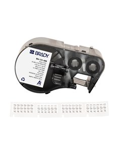 Brady M4-131-499 Ruban de Etiquetas Tela de Nylon - Texte Noir sur fond Blanc - largeur 25
