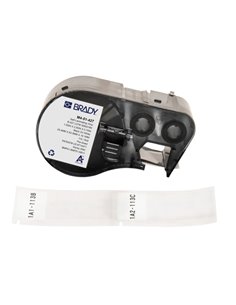 Brady M4-51-427 Ruban de Etiquetas Vinilo Autolaminable - Texte Noir sur fond Blanc - largeur 25