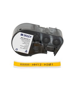 Brady M4C-250-7641-YL Ruban Termorretractil de Etiquetas - Texte Noir sur fond Jaune - largeur 11.15mm x Largo 1.68m
