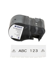 Brady M5C-1500-595-WT-BK Ruban de Etiquetas Vinilo - Texte Noir sur fond Blanc - largeur 38
