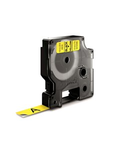 Dymo LM D1 45018 Ruban de Etiquetas para Rotuladora - Texte Noir sur fond Jaune - largeur 12mm x Largo 7m