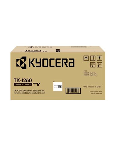Kyocera TK1260 Noir Cartouche de Toner - 1T0C150NL0