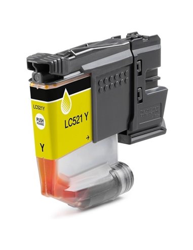 Brother LC521 Jaune Cartouche d'encre Compatible - LC521Y