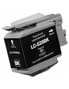 Compatible Brother LC528 Noir Cartouche d'Encre Pigmentada - Remplace LC528BK