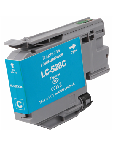 Compatible Brother LC528 Cyan Cartouche d'Encre Pigmentada - Remplace LC528C