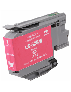 Compatible Brother LC528 Magenta Cartouche d'Encre Pigmentada - Remplace LC528M