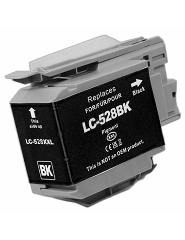 Compatible Brother LC528XL Noir Cartouche d'Encre Pigmentada - Remplace LC528XLBK