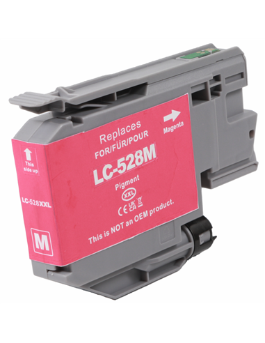 Compatible Brother LC528XL Magenta Cartouche d'Encre Pigmentada - Remplace LC528XLM