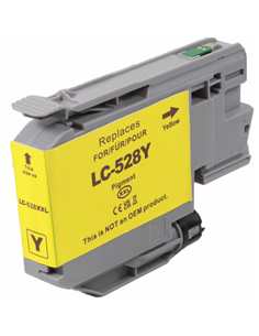 Compatible Brother LC528XL Jaune Cartouche d'Encre Pigmentada - Remplace LC528XLY
